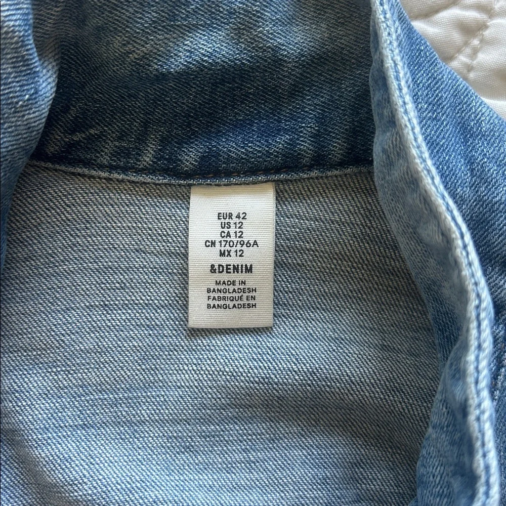 H&M small Classic Light Blue Denim Jacket